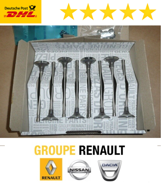 ORGINAL 8x Einlassventile für RENAULT MASTER 2,0-2.3 dCi 132012274R=1320100Q0A '